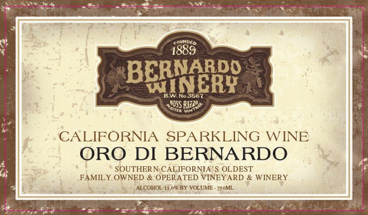 Oro Di Bernardo Sparkling Wine - Bernardo Winery